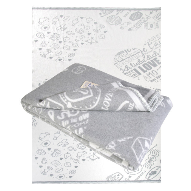 Kocyk bawełniany dis.8 szary TM Jarosław